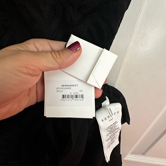 Sandro Rosane Lace Mini Dress Size 10 NWT - Picture 7 of 11